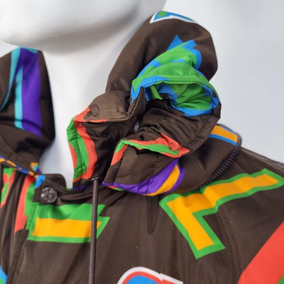 Louis Vuitton Men's Brown NBA Letters Hooded Blouson Jacket - Picture 3 of 16